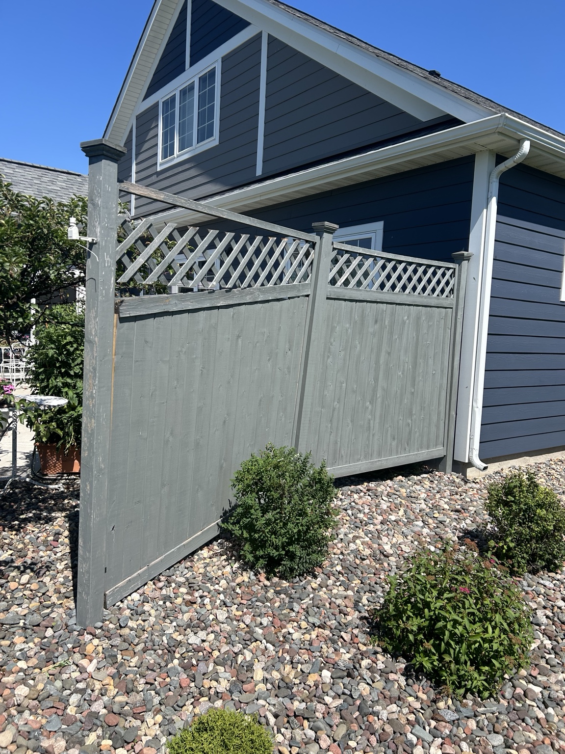 Fence project before installation
